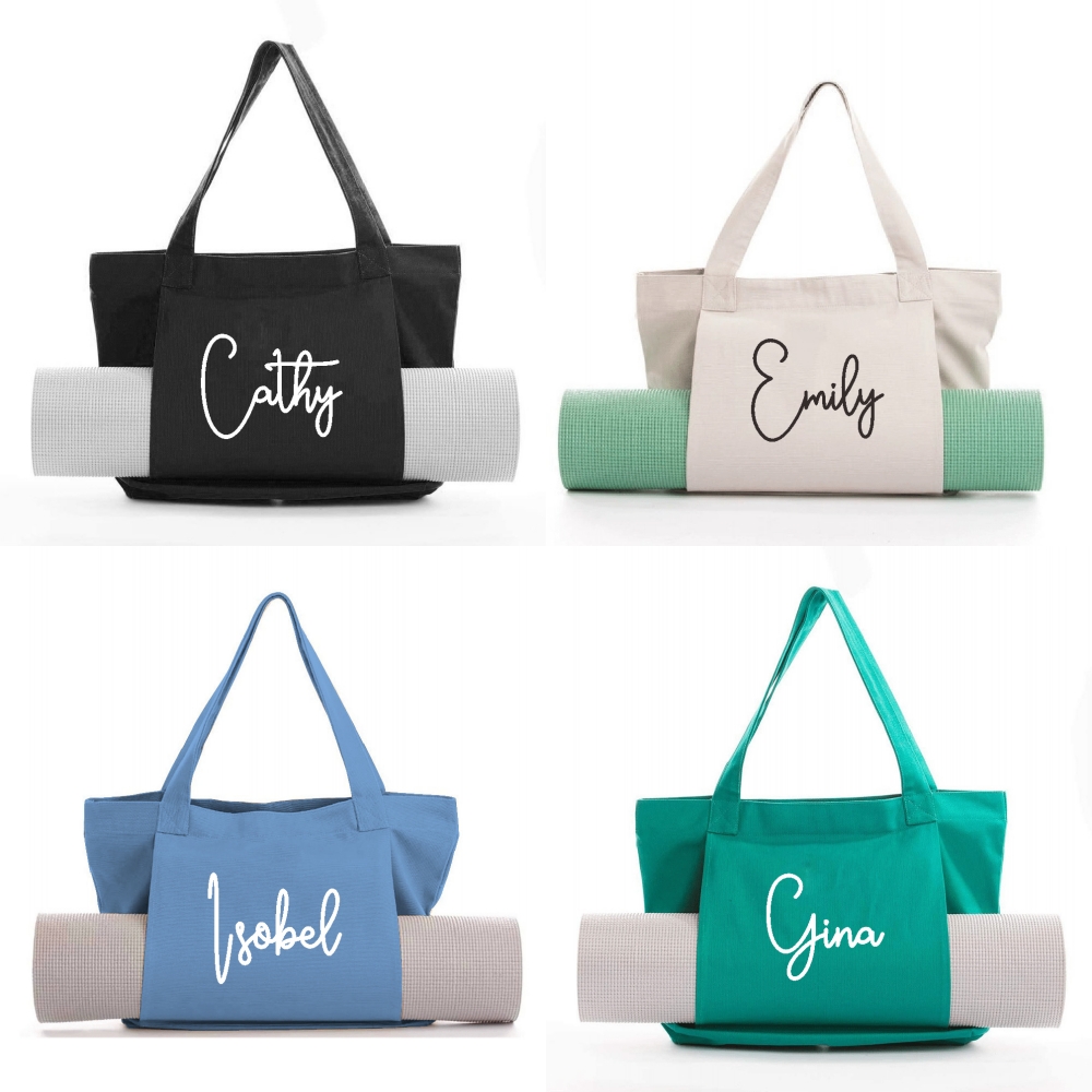 Pilates Yoga House - Borsa tote yoga organica con nome