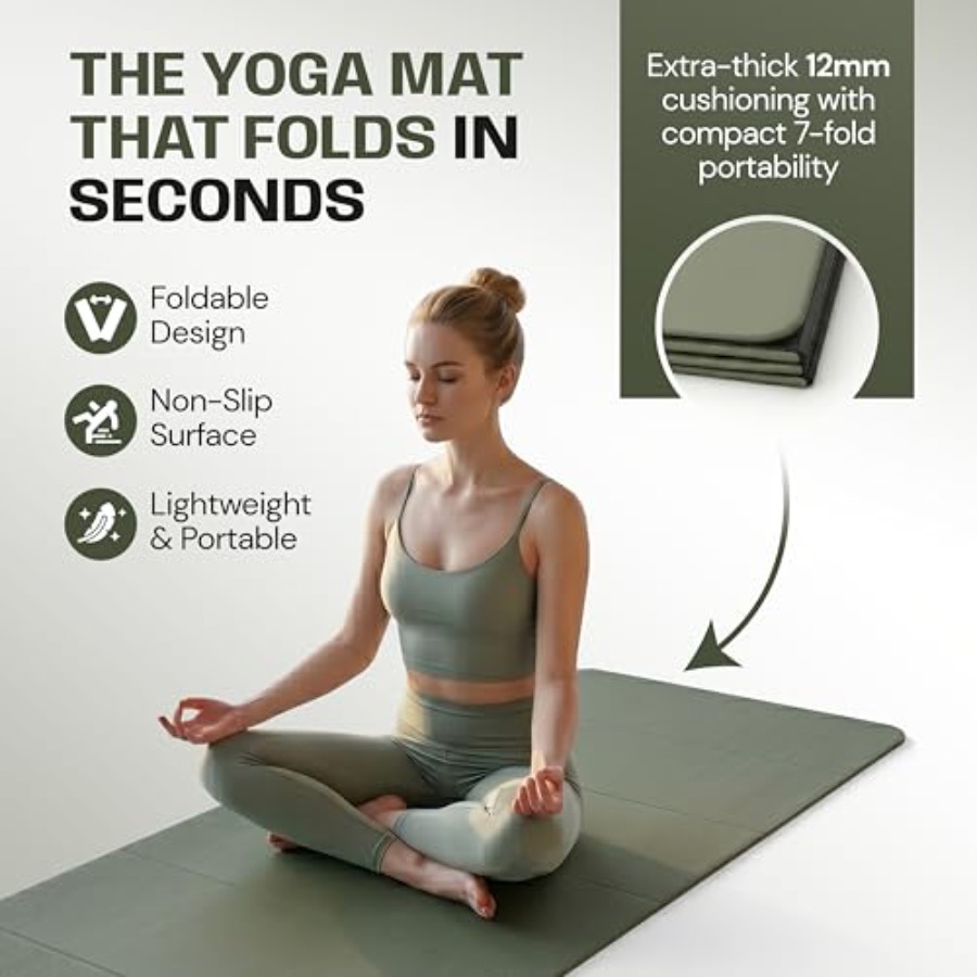 Tappetino Yoga Pieghevole per  - Pilates Yoga Hiit recensione e prezzo